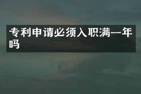 专利申请必须入职满一年吗