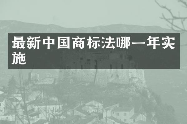 最新中国商标法哪一年实施