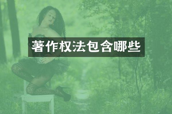 著作权法包含哪些