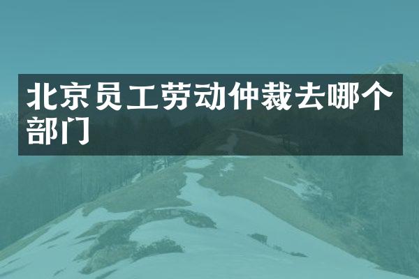 北京员工劳动仲裁去哪个部门
