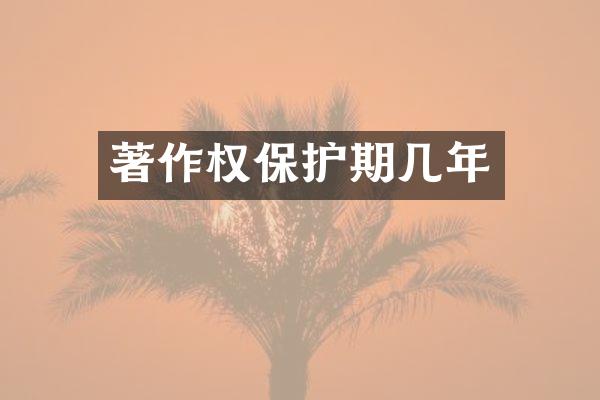 著作权保护期几年