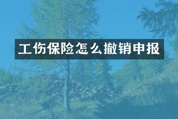工伤保险怎么撤销申报