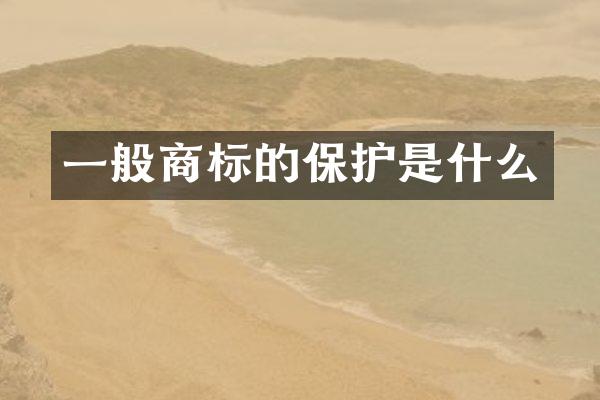 一般商标的保护是什么