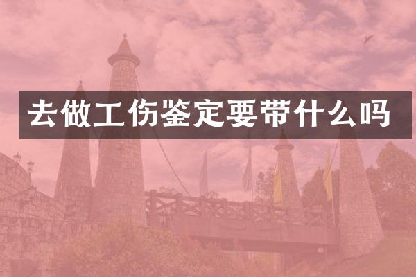 去做工伤鉴定要带什么吗