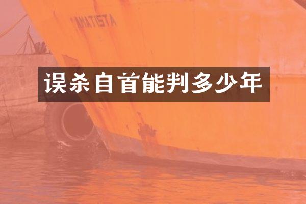 误杀自首能判多少年