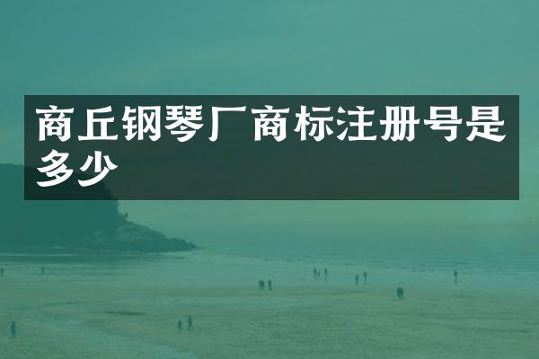 商丘钢琴厂商标注册号是多少