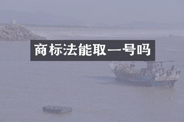 商标法能取一号吗
