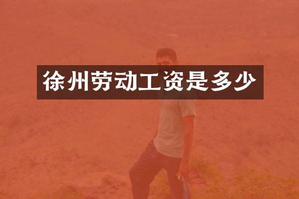 徐州劳动工资是多少