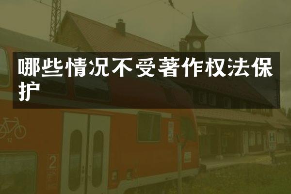 哪些情况不受著作权法保护