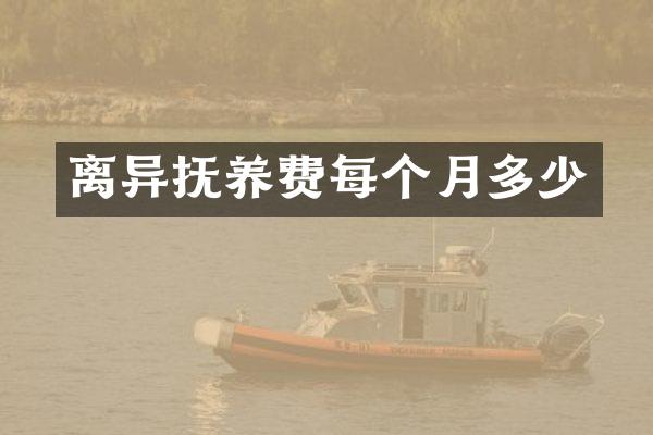 离异抚养费每个月多少