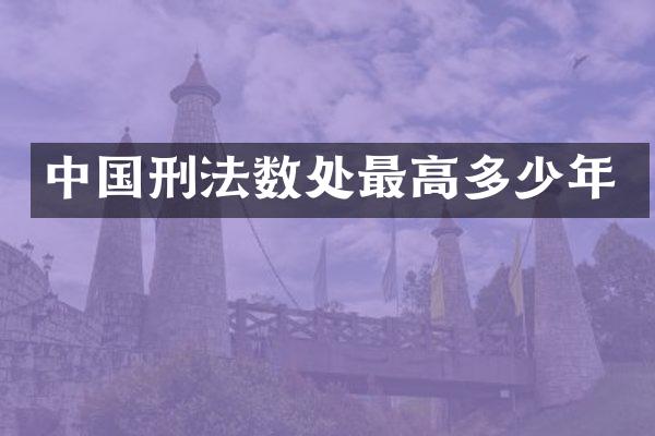 中国刑法数处最高多少年