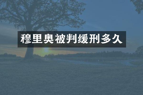 穆里奥被判缓刑多久