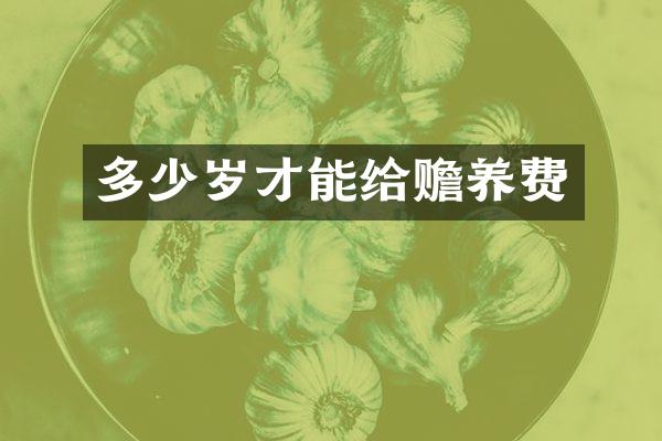 才能给赡养费
