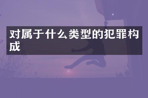 对属于什么类型的犯罪构成