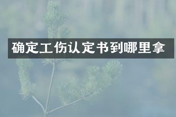 确定工伤认定书到哪里拿
