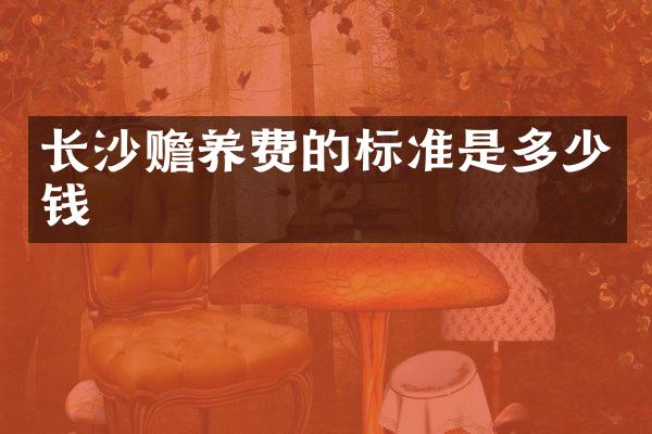长沙赡养费的标准是多少钱