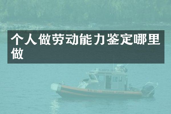 个人做劳动能力鉴定哪里做