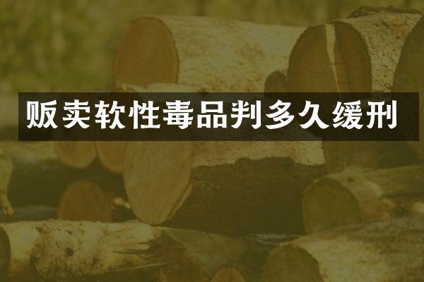 贩卖软性判多久缓刑