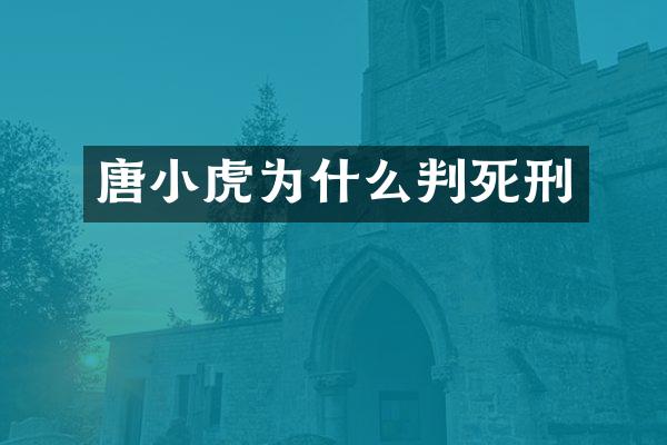 唐小虎为什么判死刑