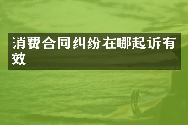 消费合同纠纷在哪起诉有效