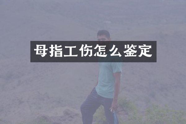 母指工伤怎么鉴定