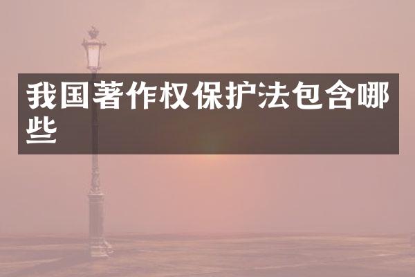 我国著作权保护法包含哪些