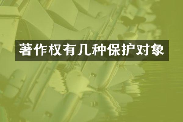 著作权有几种保护对象