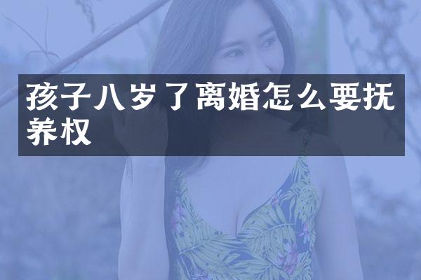 孩子八岁了离婚怎么要抚养权