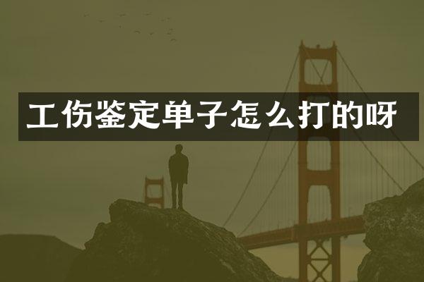 工伤鉴定单子怎么打的呀