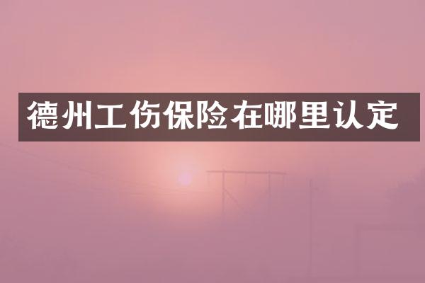 德州工伤保险在哪里认定