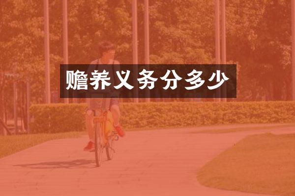 赡养义务分多少
