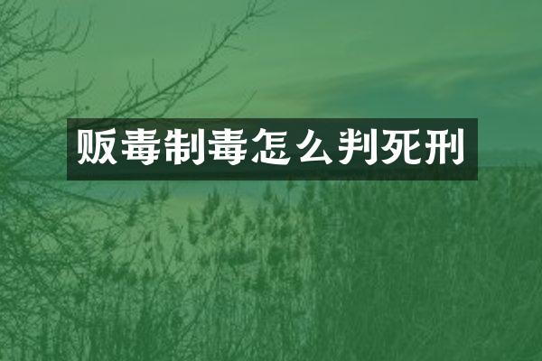 制毒怎么判死刑