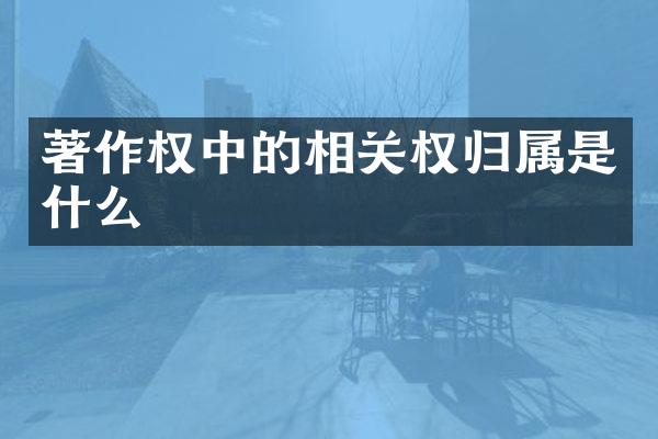 著作权中的相关权归属是什么