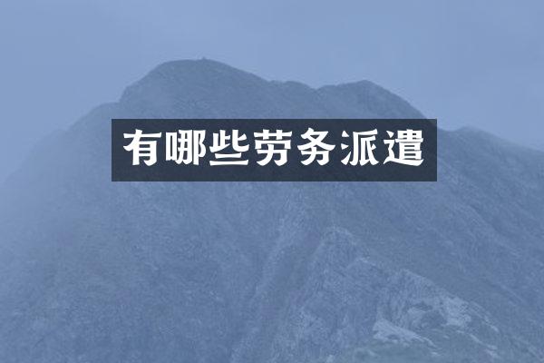 有哪些劳务派遣
