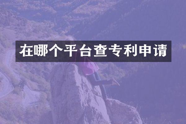 在哪个平台查专利申请