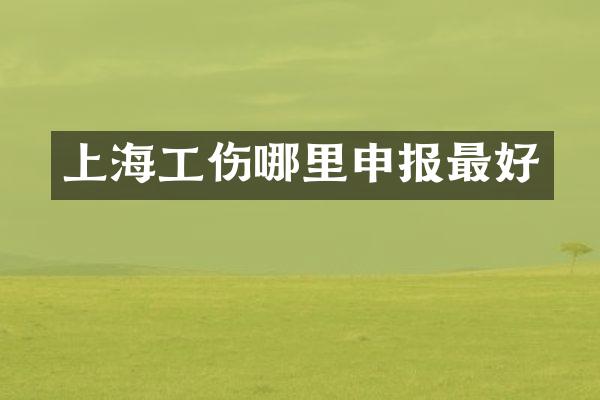 上海工伤哪里申报最好