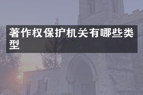 著作权保护机关有哪些类型