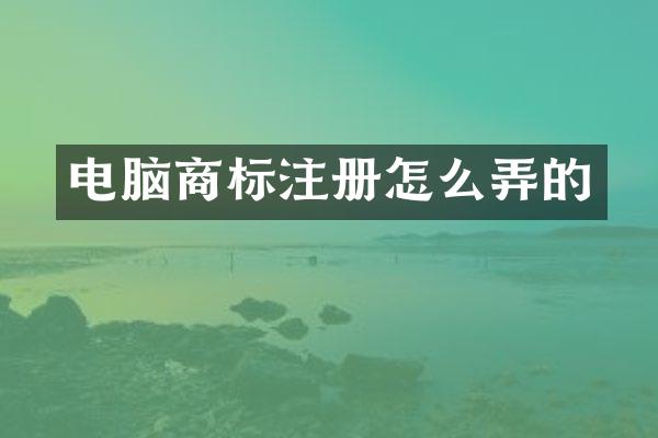 电脑商标注册怎么弄的