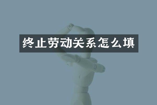 终止劳动关系怎么填