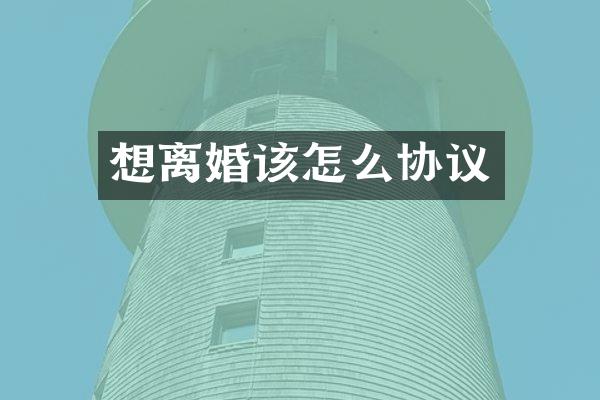 想离婚该怎么协议