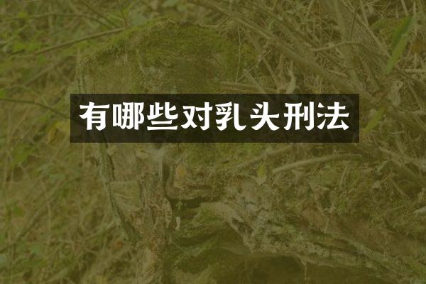 有哪些对刑法
