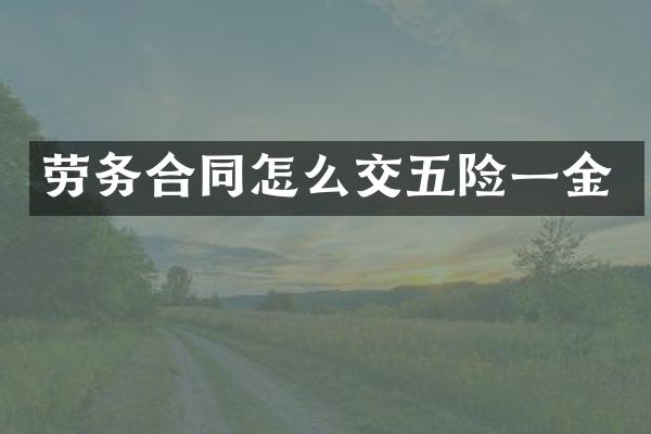 劳务合同怎么交五险一金