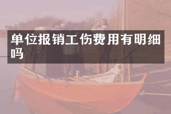 单位报销工伤费用有明细吗