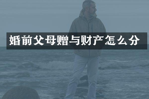 婚前父母赠与财产怎么分