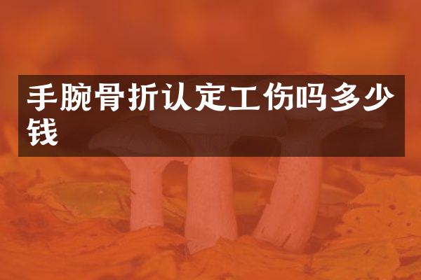 手腕骨折认定工伤吗多少钱