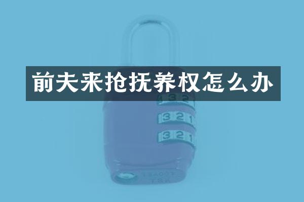 前夫来抢抚养权怎么办