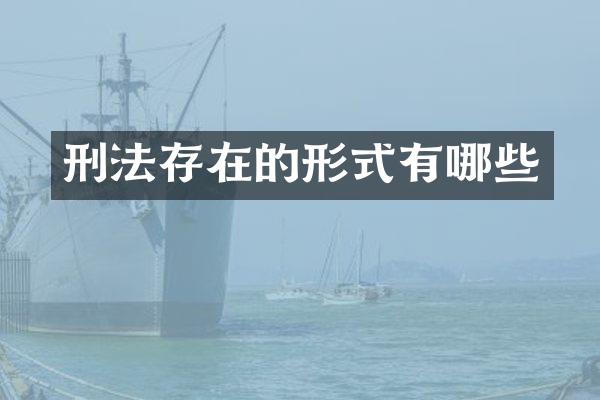 刑法存在的形式有哪些