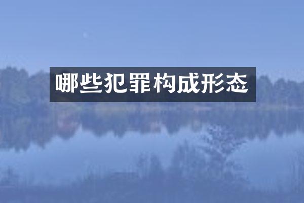 哪些犯罪构成形态