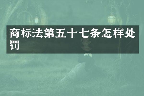 商标法第五十七条怎样处罚