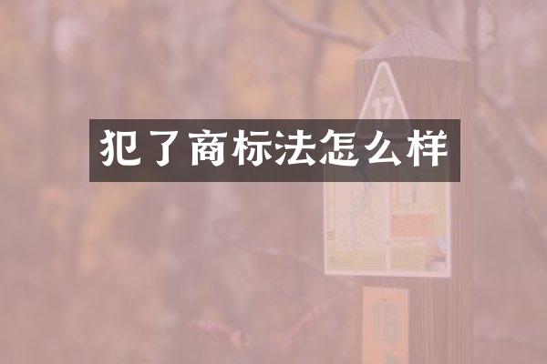 犯了商标法怎么样